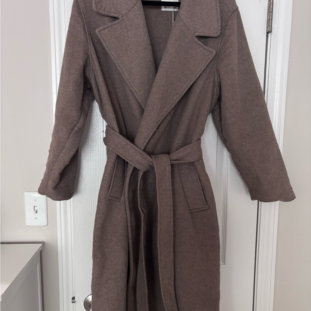 🤎 Abercrombie & Fitch Wool Blend Winter Coat – Size LP